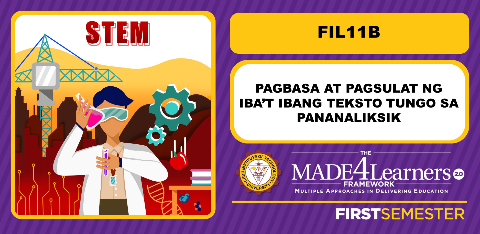 FIL11B: Pagbasa at Pagsusuri ng Iba't Ibang Teksto Tungo sa Pananaliksik (Años)