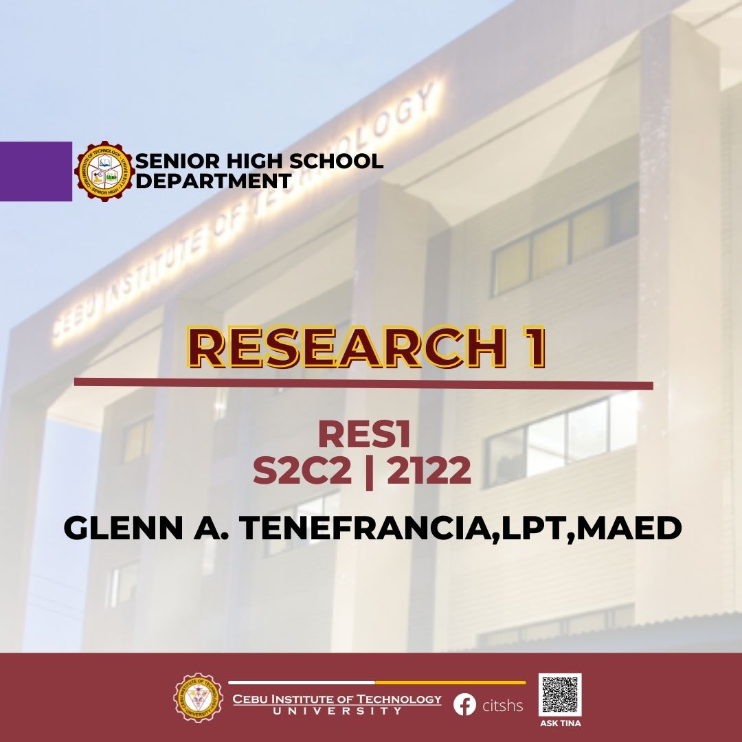 RES1: Practical Research 1 - (TENEFRANCIA11-H)
