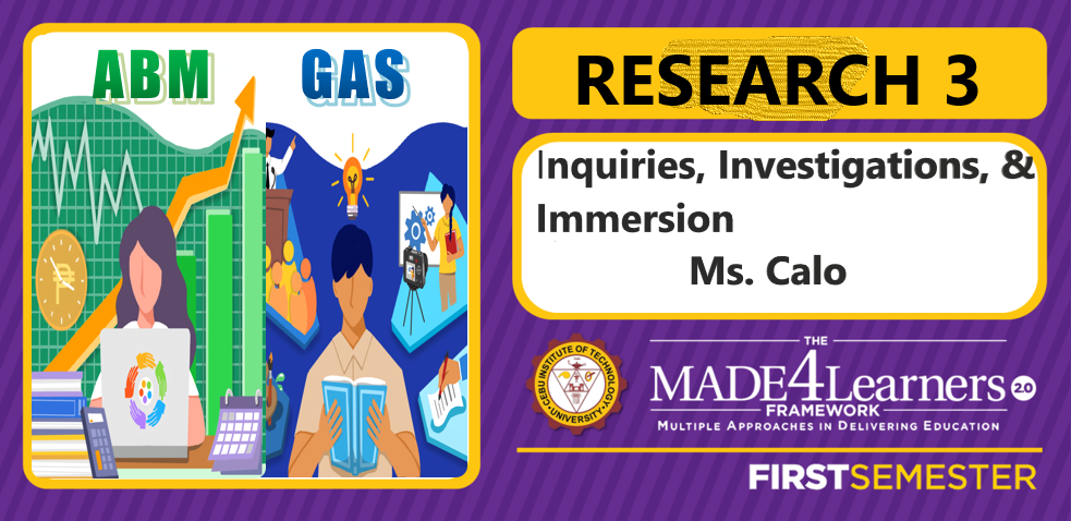 RES3: Research Inquiries, Investigation and Immersion (Calo)