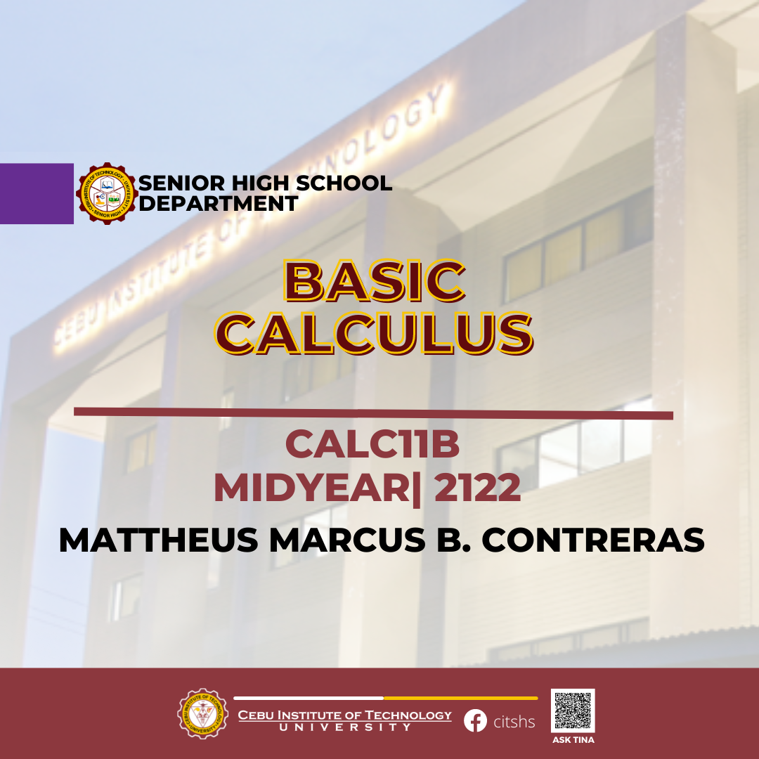 CALC11B: Basic Calculus (Contreras)