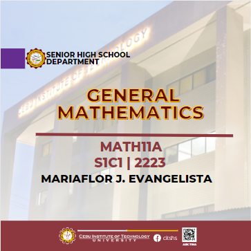 MATH11A: General Mathematics (Evangelista)