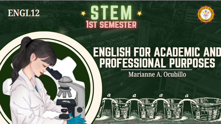 ENGL12: English for Academic and Professional Purposes (Ocubillo)